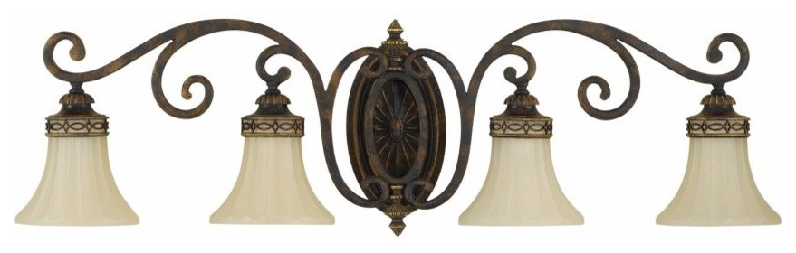Murray Feiss Lighting-VS11204-WAL-Cervantes Collection4 Light Vanity
