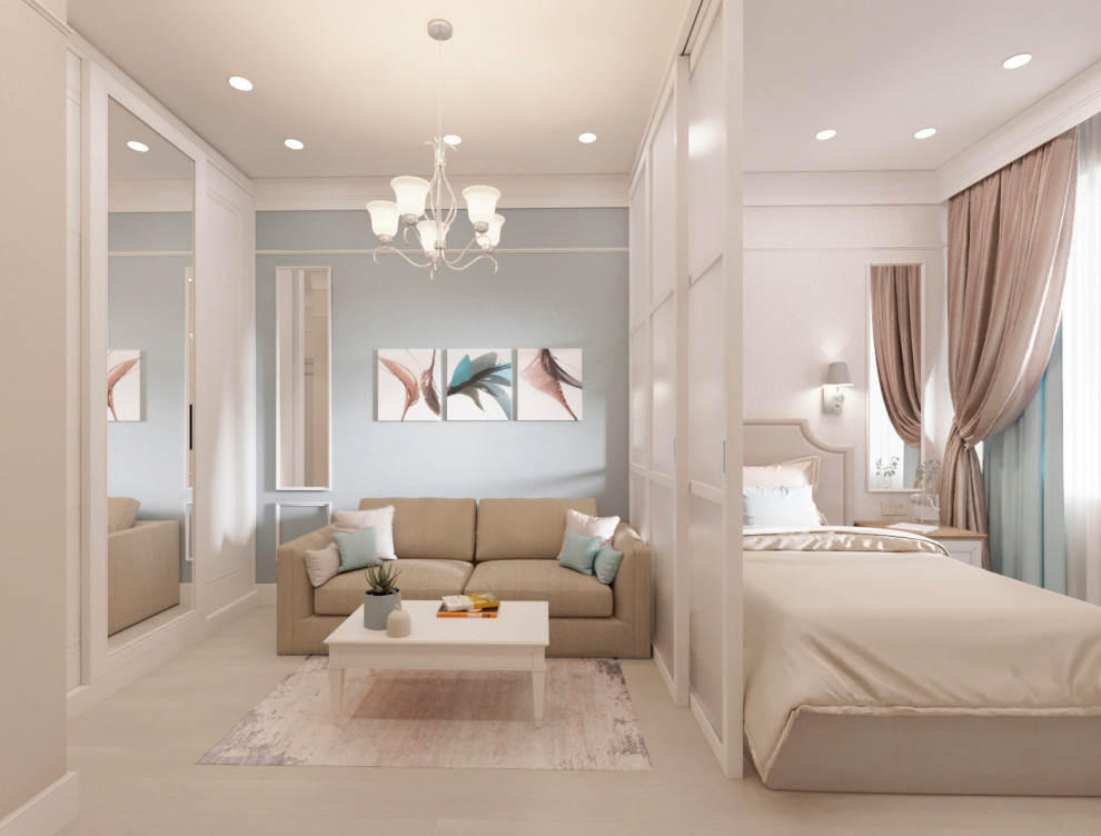 Студия в пастельных тонах