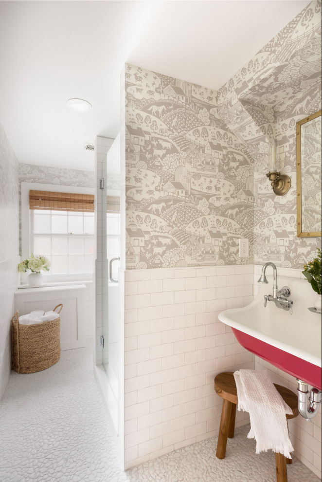 Inspiration for a transitional basement remodel in Boston