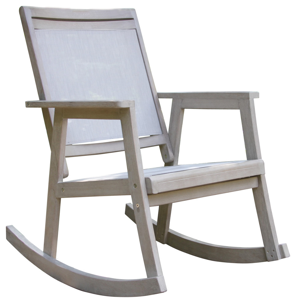 Gray Wash and Champagne Sling Rocker