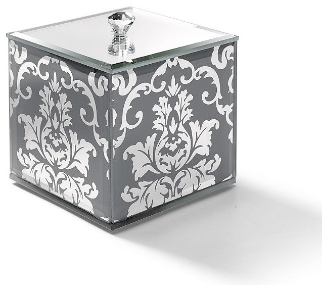 Victoria Damask Glass Canister