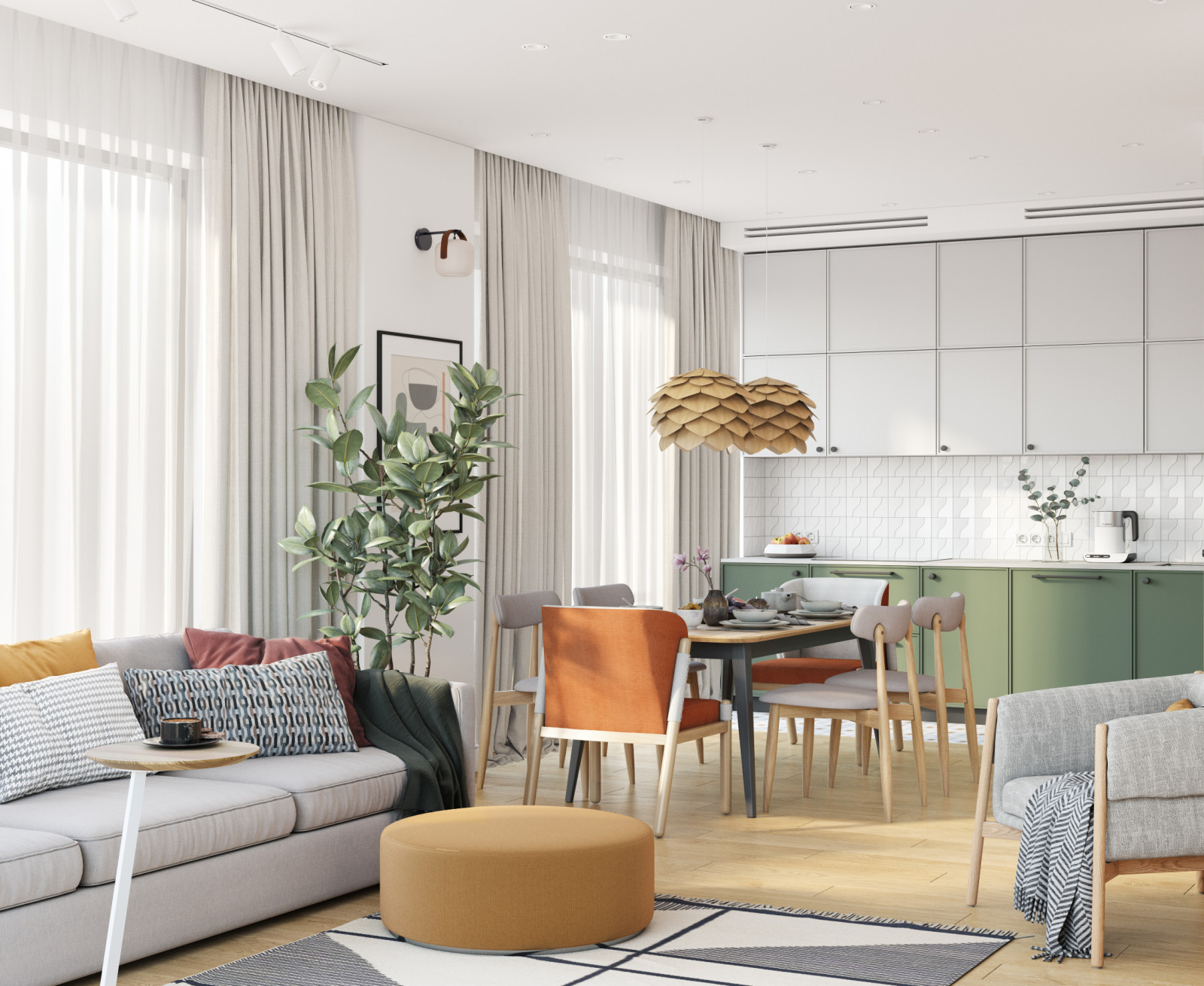 Дизайн интерьера четырехкомнатной квартиры в г. Москва