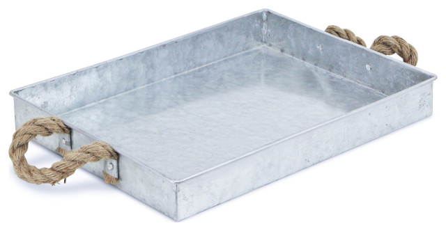 Galvanized Metal Tray Industrial, Galvanized Metal Coffee Table Tray