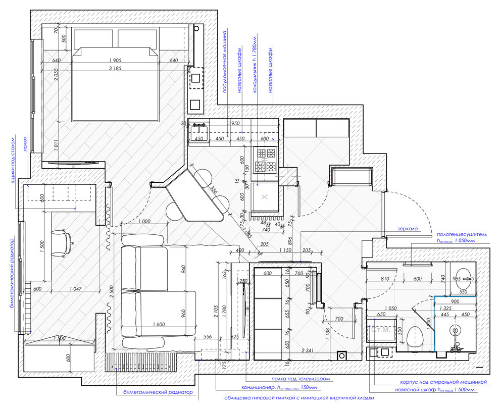 интерьер в стиле Loft