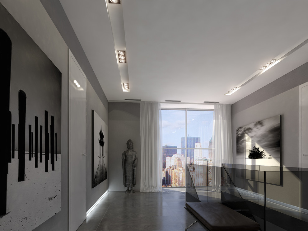 Апартаменты в Нью-Йорке, коридор второго уровня