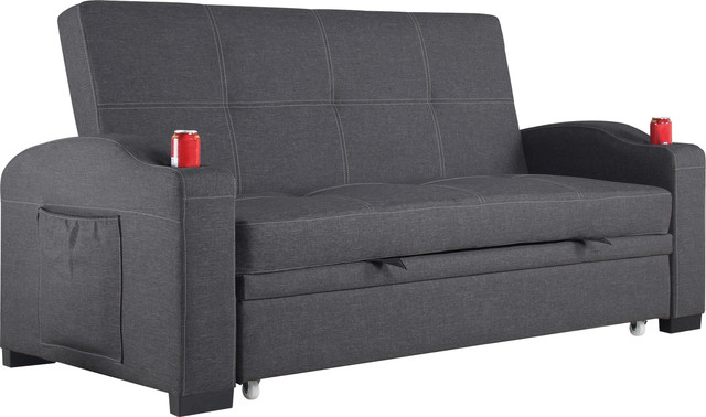 Dark Gray Convertible Sofa Bed Contemporary Sleeper Sofas By
