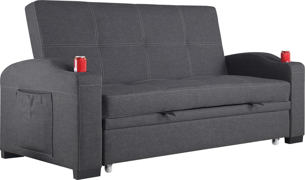 Dark Gray Convertible Sofa Bed Contemporary Sleeper Sofas by All