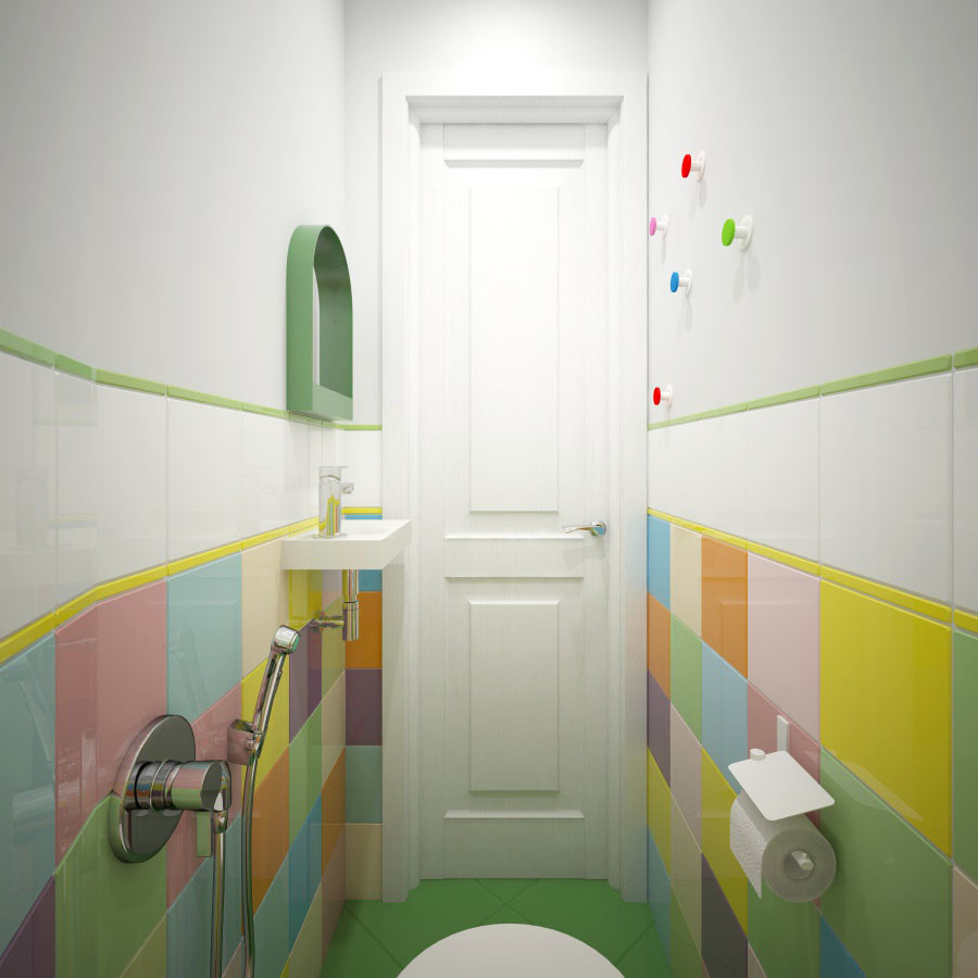 Радужный маленький туалет