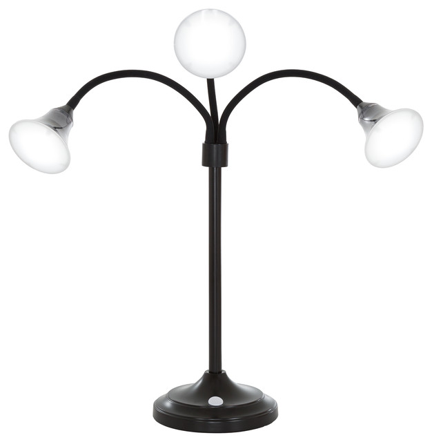 3 Head Adjustable Led Desk Lamp Touch, Lavish Home 5 Led Flexible Adjustable Floor Lamp