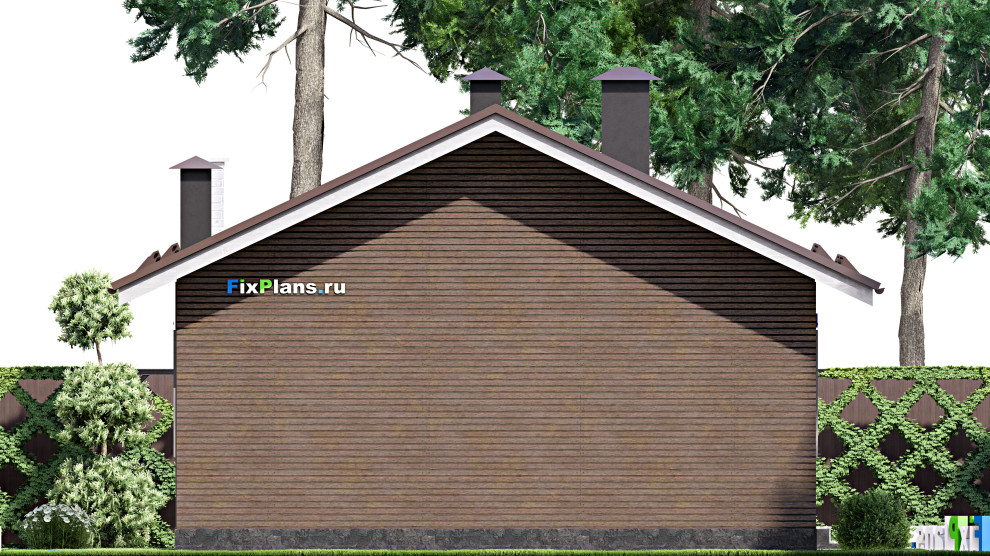 Проект одноэтажного дома 8х14м S97м2 F-14975