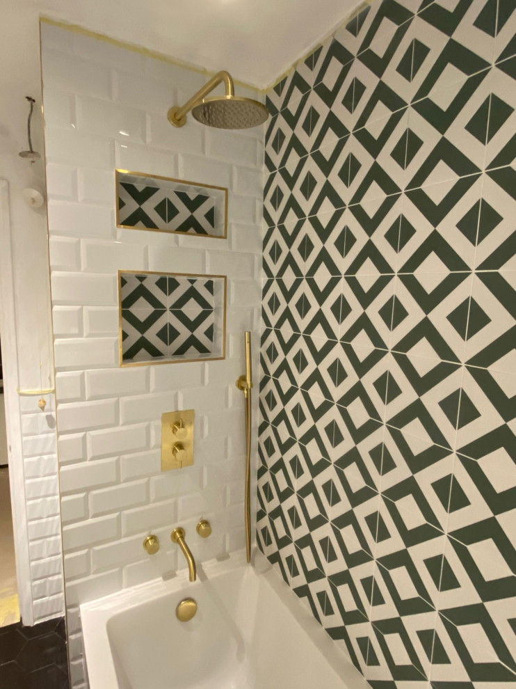 Green and Gold Bathroom Renovation - Modern - Bathroom - Essex - by ...
