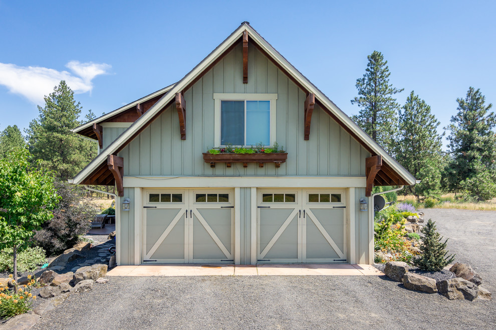This is an example of a country detached two-car garage in Seattle.