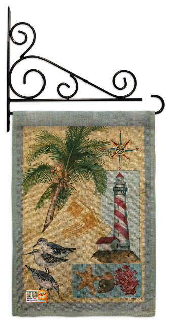 Lighthouse Letters Coastal Nautical Garden Flag Set, 13" X 18.5" X 0.1 ...