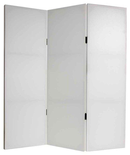4 ft. Tall Do It Yourself Canvas Room Divider, 3 Panels Contemporary