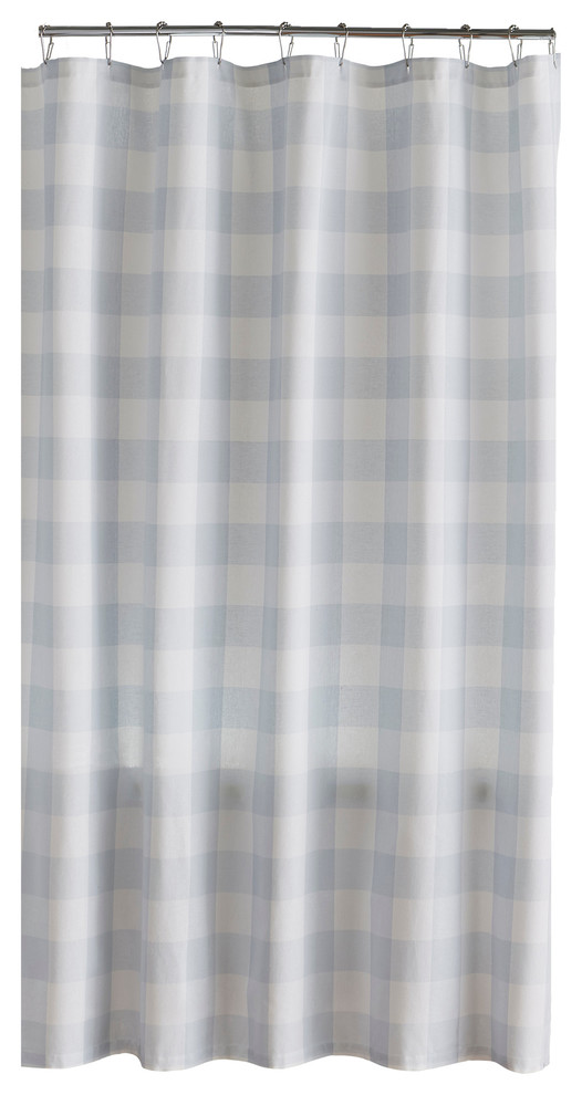 30 x 24 Blue/White Elrene Home Fashions Farmhouse Living Buffalo-Check Tier Curtain Set for Bathroom or Kitchen Curtains Set of 2 Tiers 