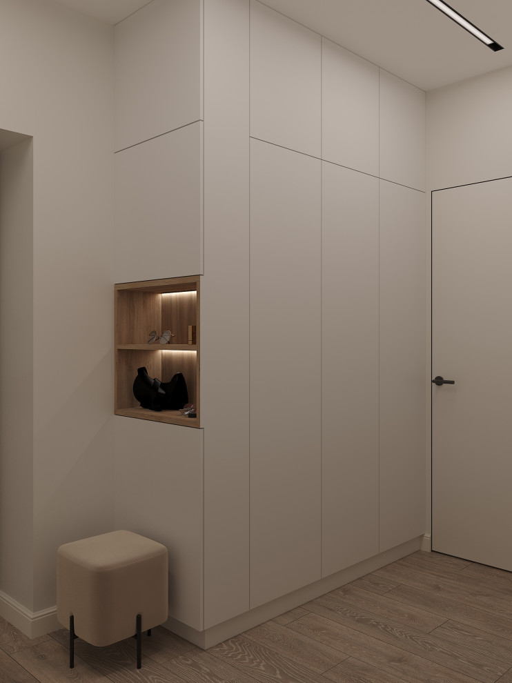 Светлая прихожая ЖК Парк Апрель