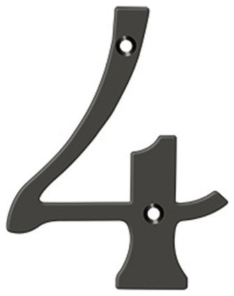 RN6-4U10B 6" Numbers, Solid Brass, Oil Rubbed Bronze