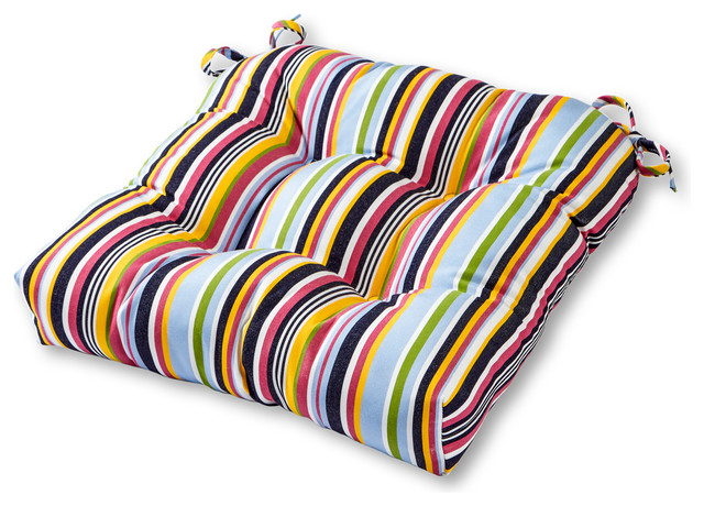 Outdoor 20 in. Sunbrella Fabric Seat Cushion, Malibu Stripe
