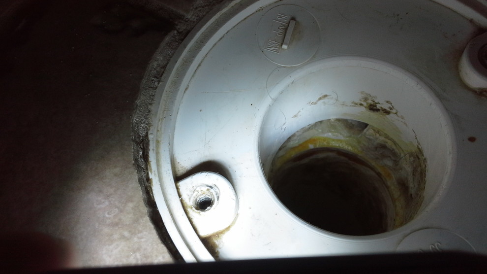 Grout in shower drain?