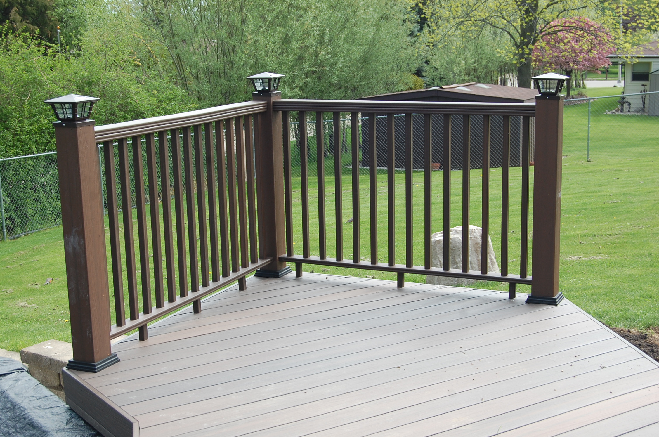 Composite deck around pool