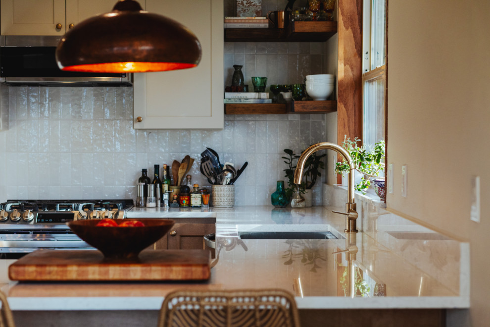 Example of a mountain style kitchen design in Seattle