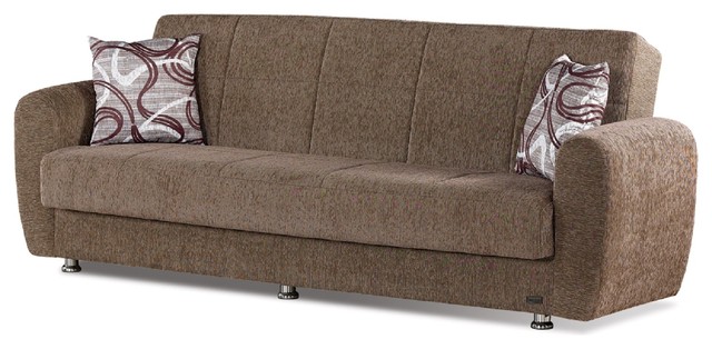 Empire Furniture Usa Colorado Modern Convertible Folding Sofa Bed Light Brown