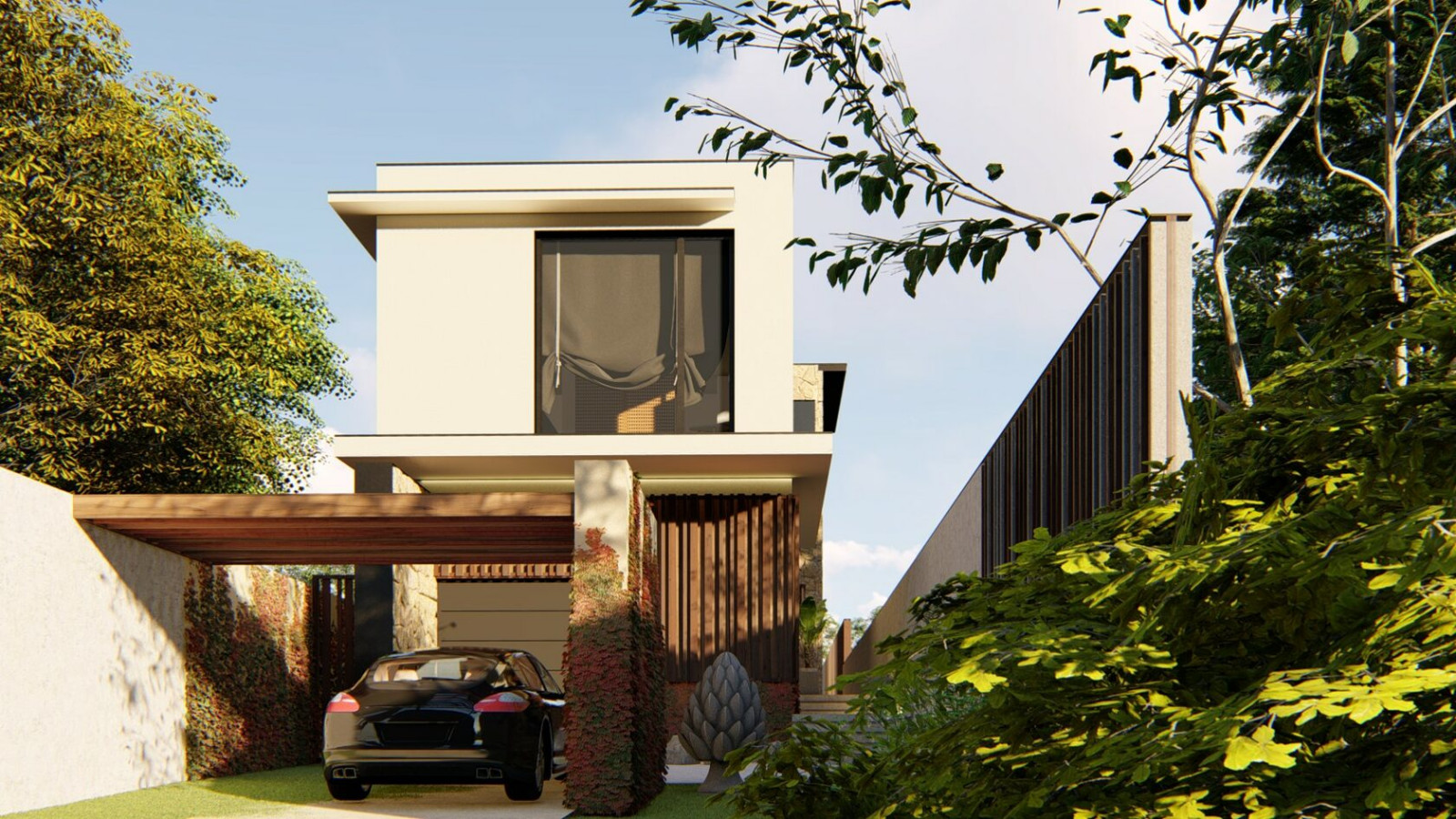 Узкий дом на узком участке