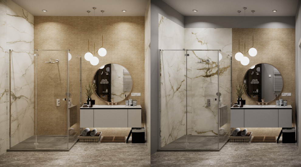 Визуализация душевой 2 варианта