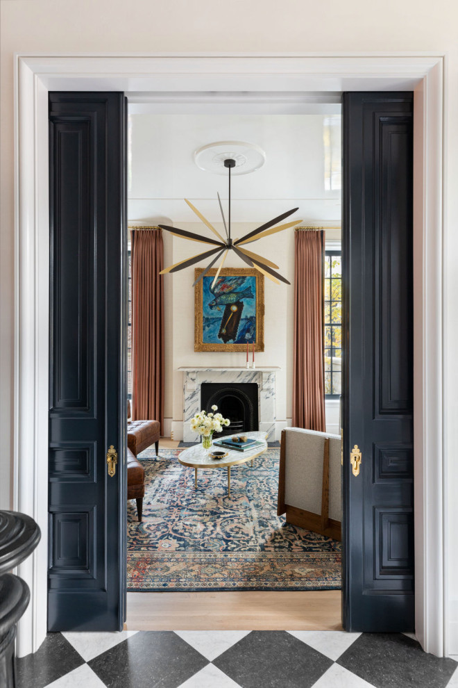 Inspiration for a transitional home design remodel in Chicago