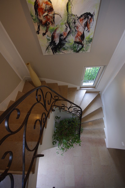 R&eacute;novation villa nyklassisk-trappa