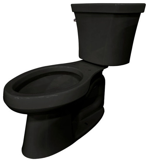 KOHLER K-3999-T-7 Highline Comfort Height Toilet, Black