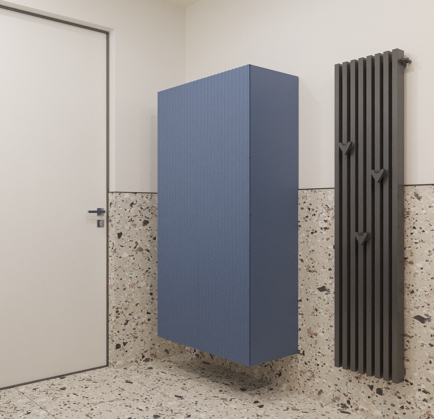 Современная  квартира в серо-белый тонах