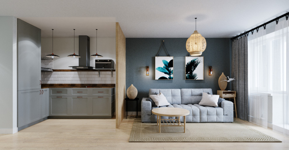 ДИЗАЙН ПРОЕКТ КВАРТИРЫ ЗАЛ-СТУДИИ г.Томск