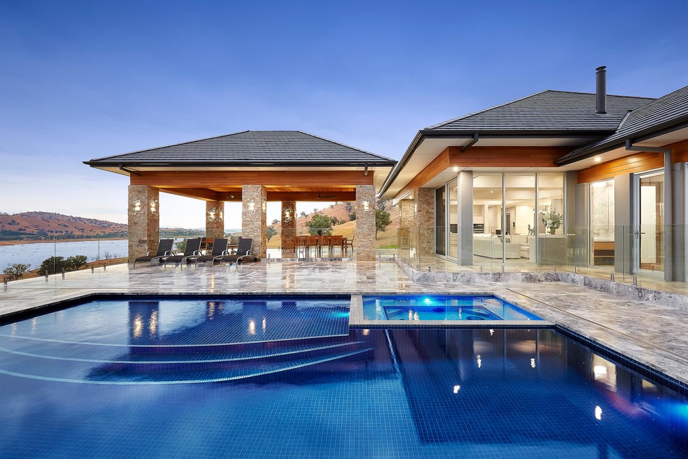 Design ideas for a transitional pool in Melbourne.