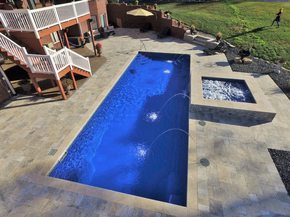 This is an example of a modern pool in Indianapolis.