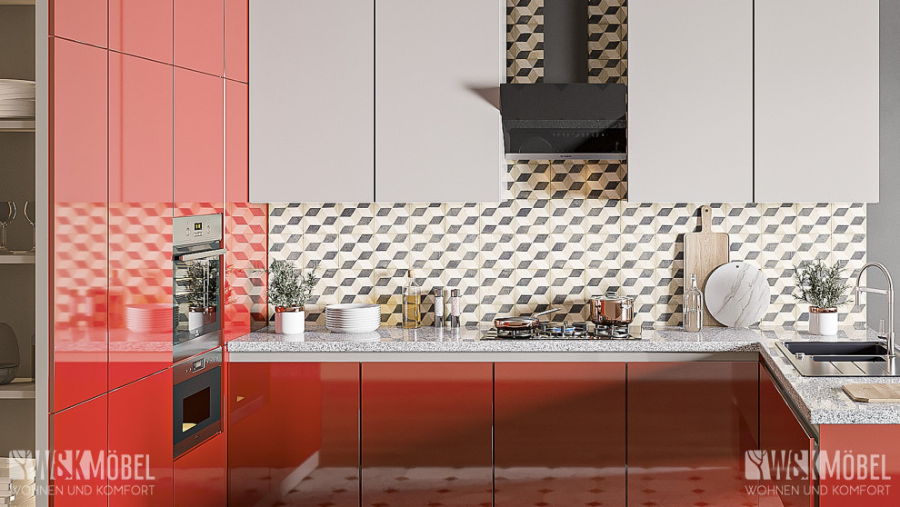 Кухня глянцевый пластик