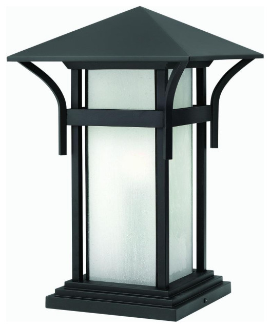 1 Light Large Outdoor Low Voltage Pier Mount Lantern in Craftsman