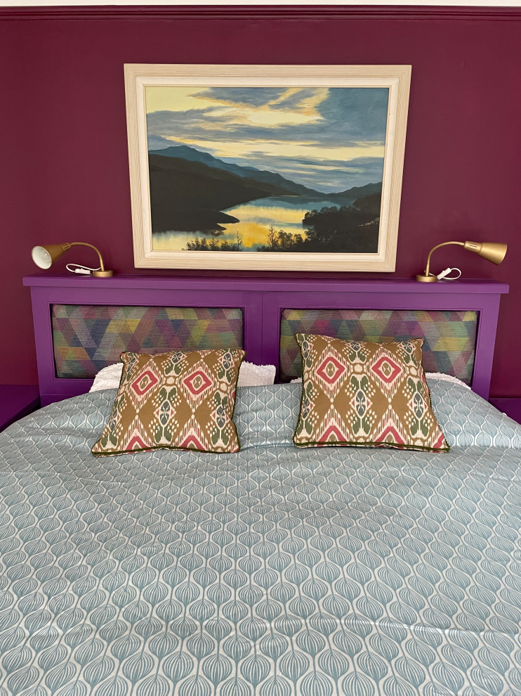 Contemporary and artistic bedroom and en-suite bathroom