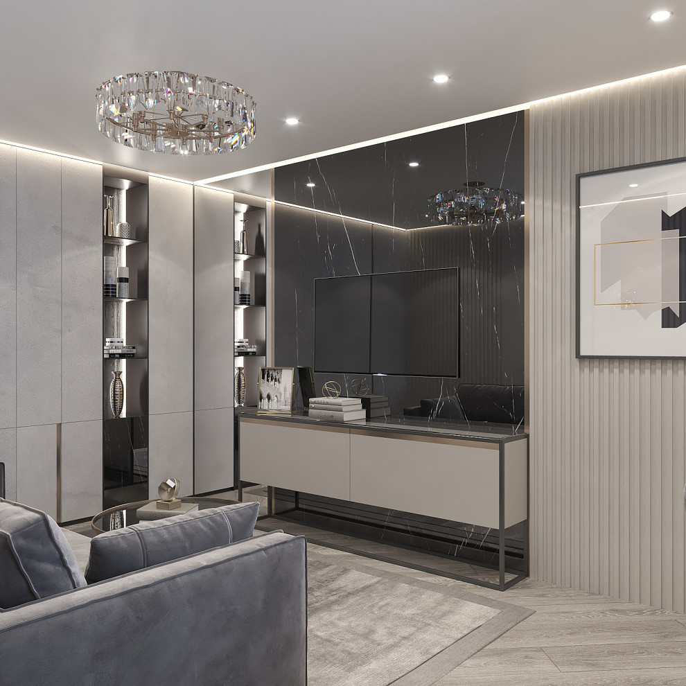 Дизайн интерьера "Гостиная в смарт двушке"