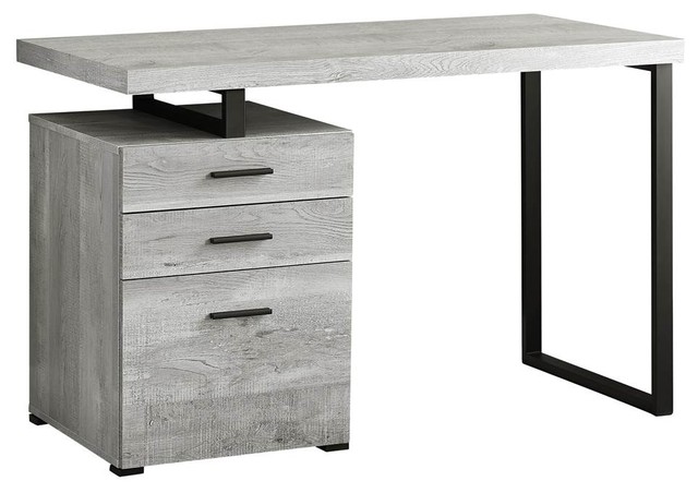 47 25 In Computer Desk In Gray Wood Grain Industrial Bedroom