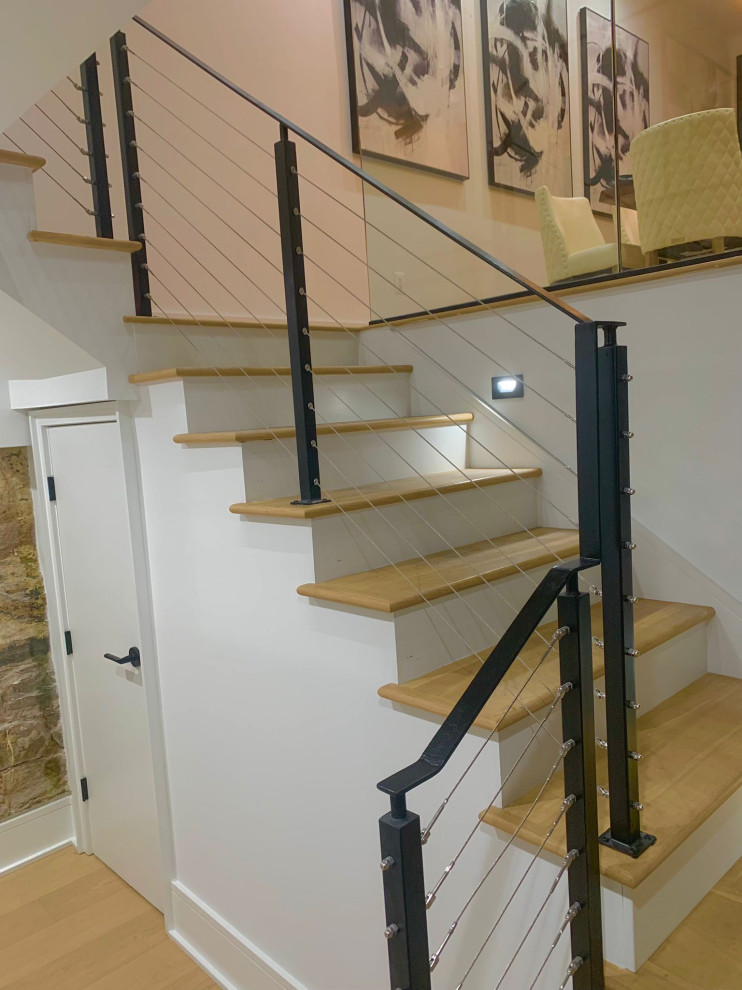 Metal Staircase w/ cable railings