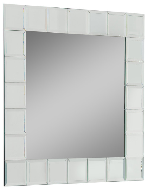 Montreal Square Bathroom Mirror Contemporary Bathroom Mirrors by Decor Wonderland Mirrors