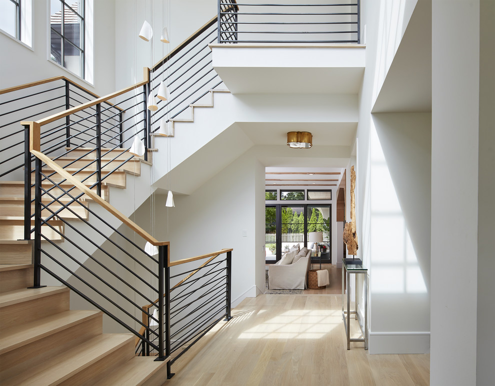 Transitional staircase in Minneapolis.