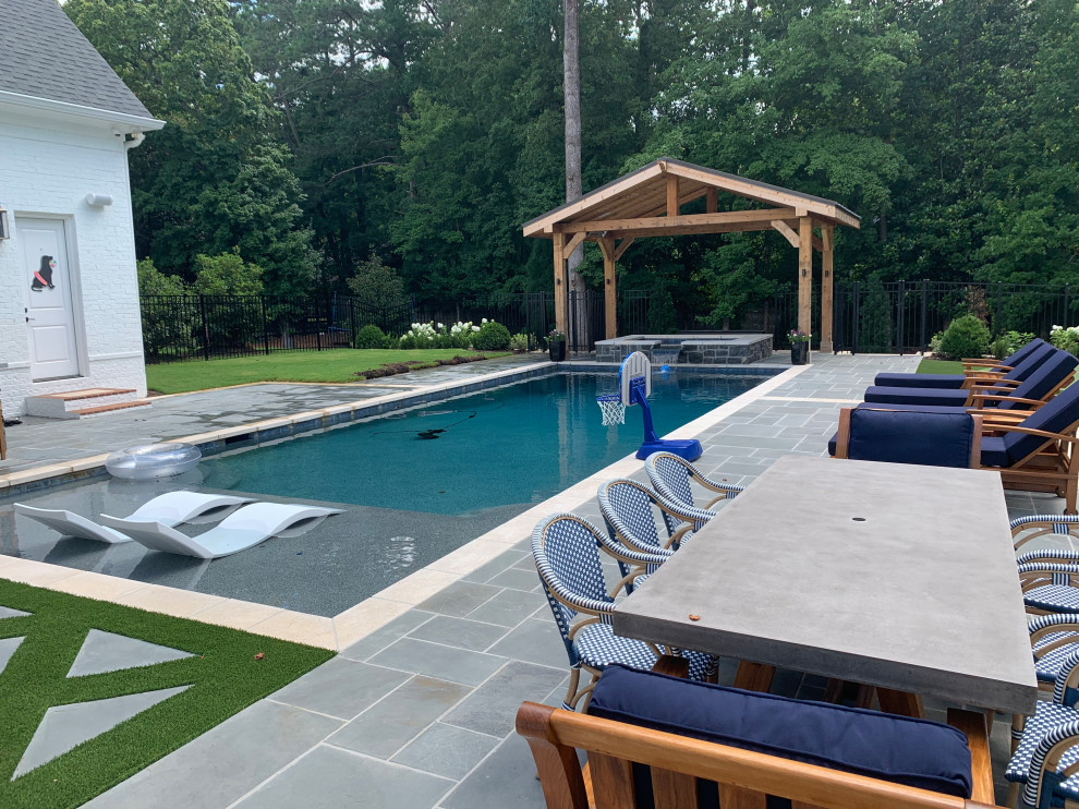 Transitional home design photo in Atlanta
