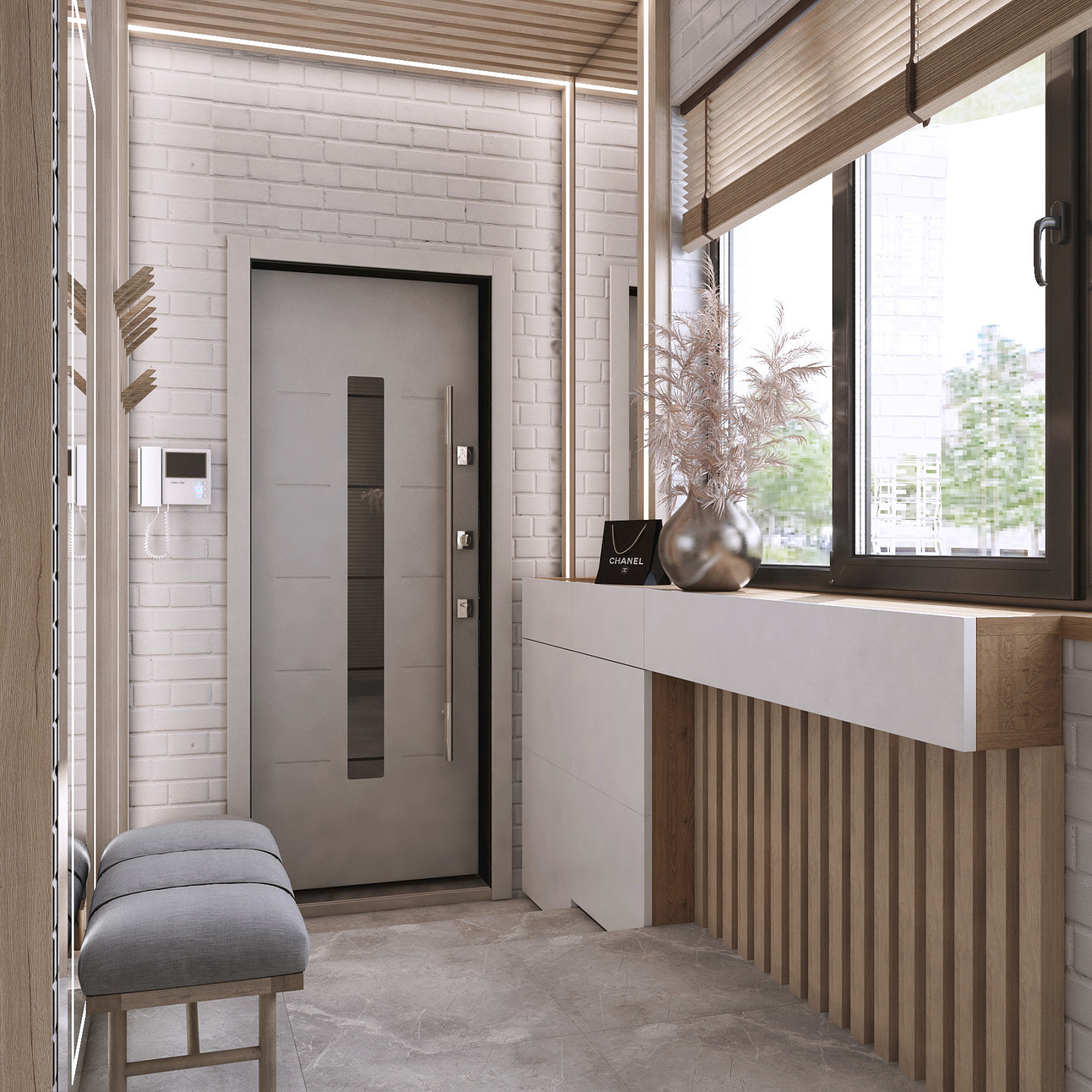 Интерьер первого этажа частного дома