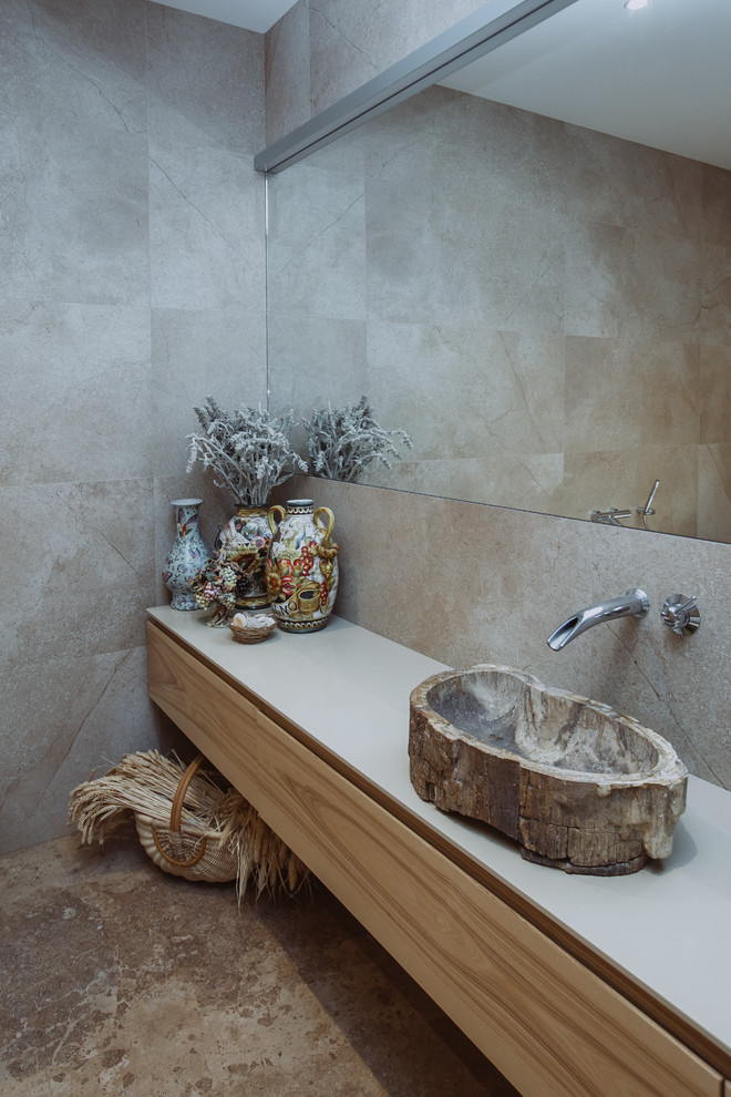 Охта Травертиновая Лестница и Полы