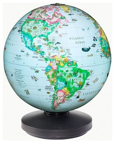 Replogle 12535 Rotating Globe Illuminated Contemporary World Globes By Lighting Jungle Houzz
