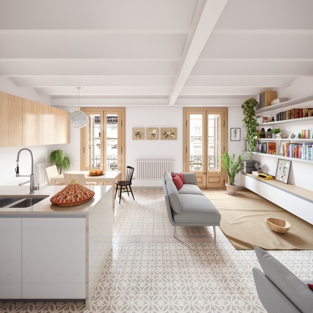 Visualisierung Appartement in Barcelona contemporaneo-comedor