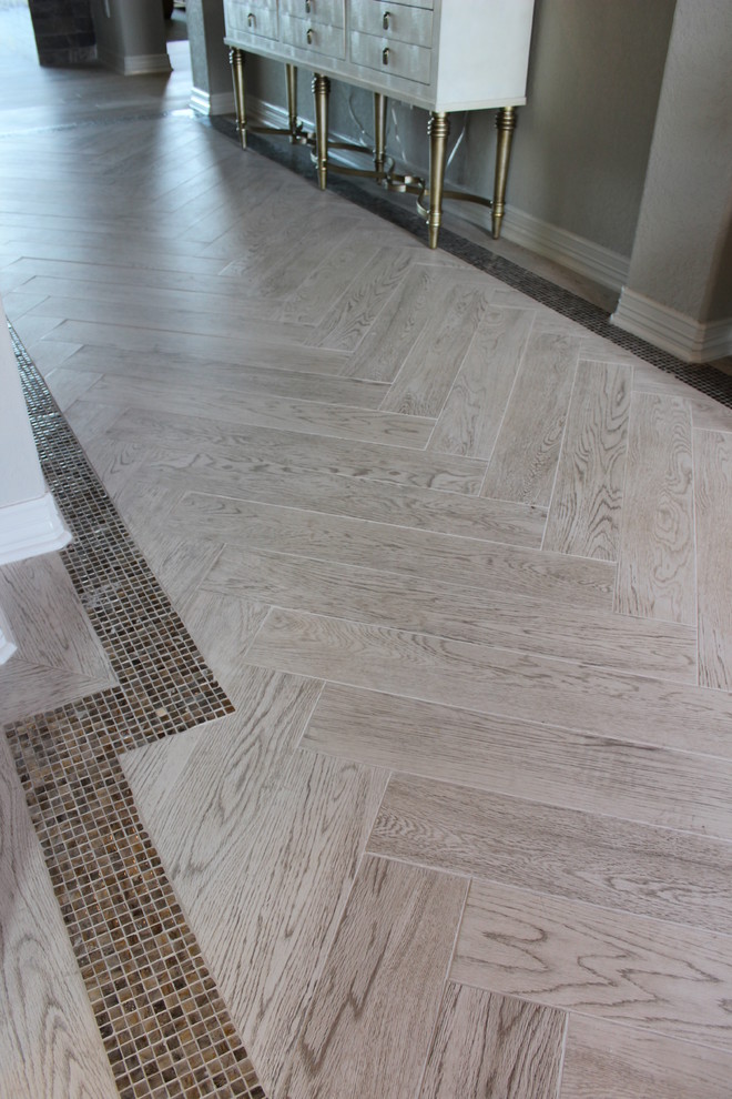 Inspiration for a transitional entryway remodel in Austin