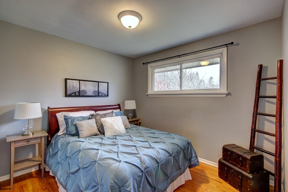 Transitional bedroom in Toronto.